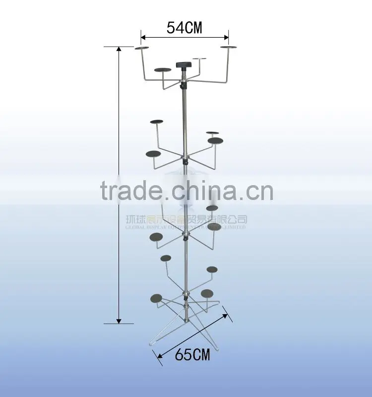 Metal 4 layer hat display rack/hat stand for sale