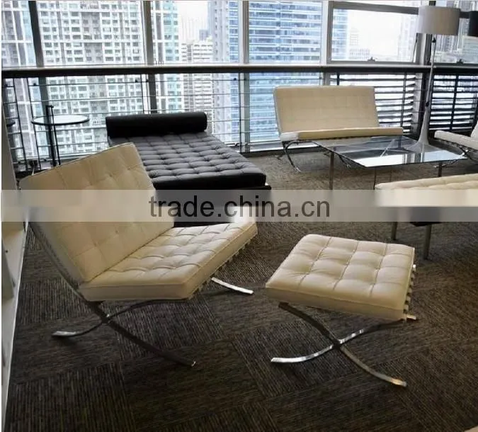 Barcelona chair with foot stool American style furniture