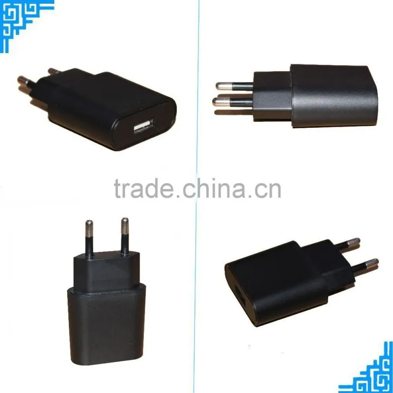 EU & US plug electric type and travel wall home charger for mobile phone 2A factory competity price