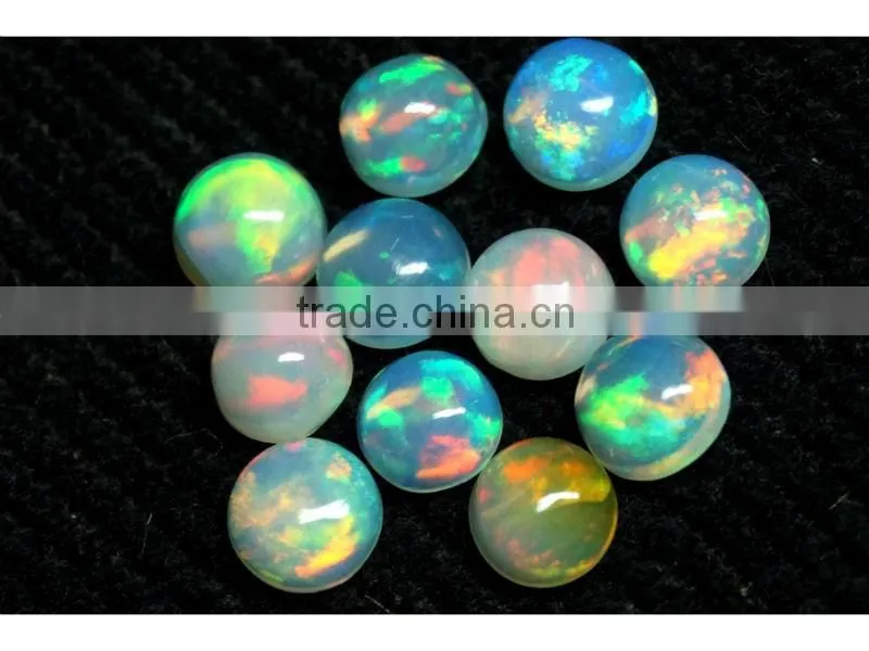 Natural Welo Ethiopia Opal Cabochon calibrated size 6mm Round play of color