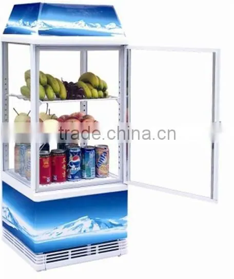 four side glass door showcase 40L
