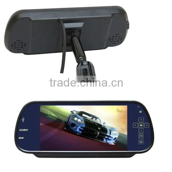 wholesale 7 inch special rearview mirror with Car MP5 player,USB+SD+FM