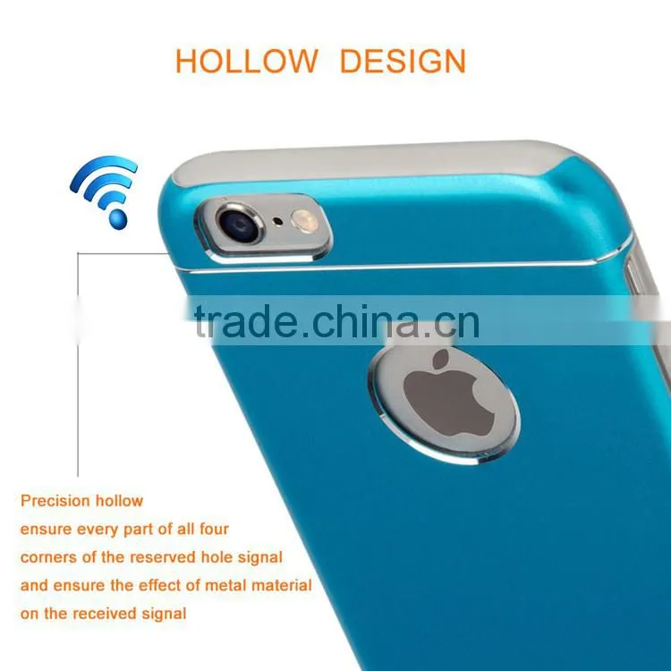 Wholesale High Quality Phone Case for iphone 6/6 plus,Dual Layer Outer Aluminum Cases + Inner TPU Cases Free Sample