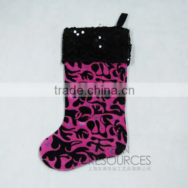 Polyester Christmas Stocking with Sequin