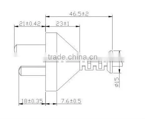 China 3 pins eu au to us ac power plug adapter travel converter