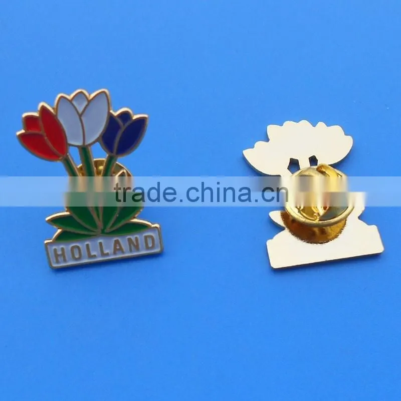 Promotional Cuastom Logo Holland Tulip Enamel Lapel Pin