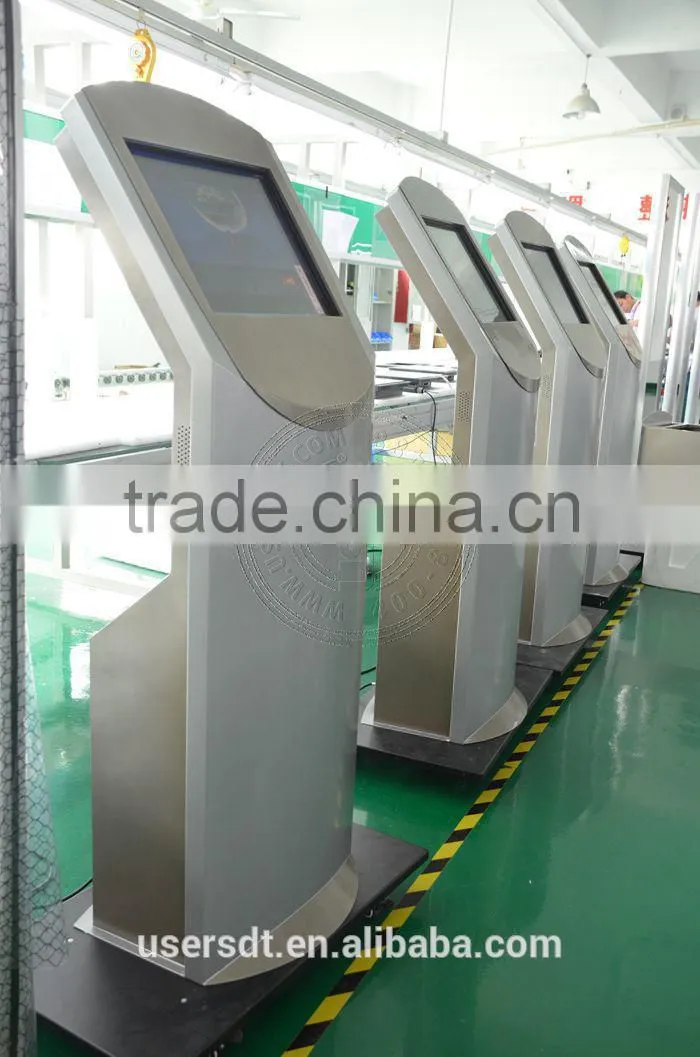 Lowest price shopping mall 15 inch touch screen kiosk WIFI muli function