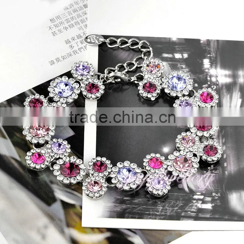 Luxury tennis gemstone ladies bracelet models