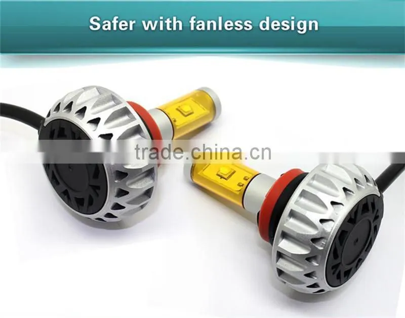 Fanless all in one design 3S led headlight 3000LM five DIY Color LED car Headlight