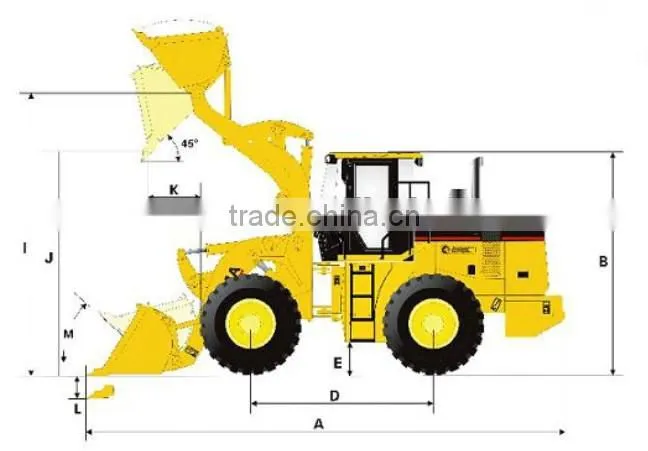 China hot wheel loader for sale, operating weight:17Ton