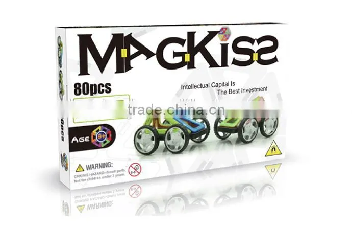 80pcs kids plastic magformers set blocks toy for sale
