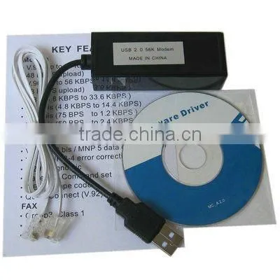 USB 2.0 56K V.92 / V.90 External Dial up Voice Fax Data Modem