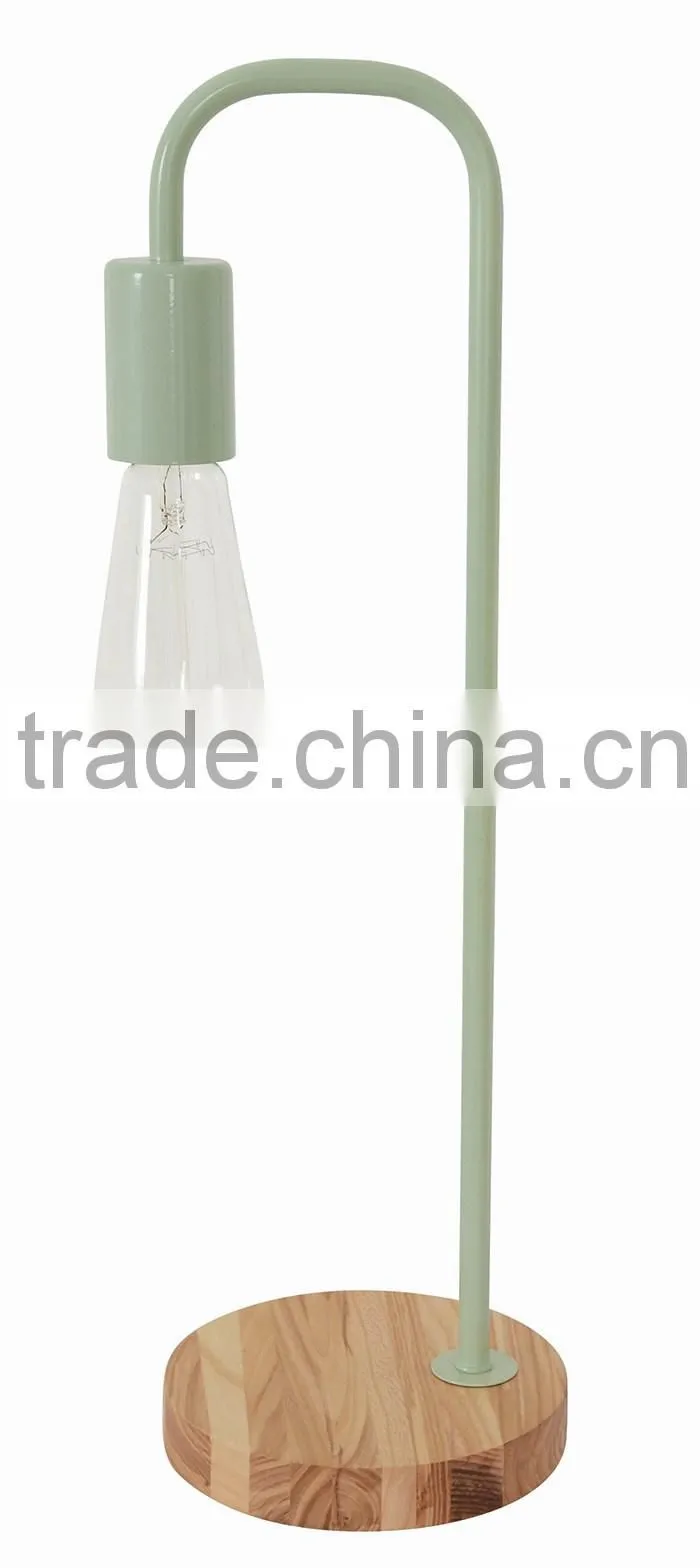 hot saled metal E27*1 table lamp,wooden single desk lamp
