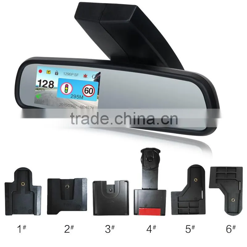 2015 new hot car dvr with speed camera GPS detector gps tracker g-sensor ADAS 1296p
