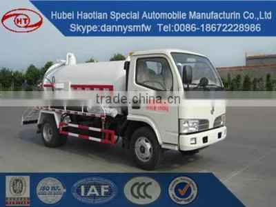 Dongfeng mini sewage suction truck small fecal tank truck self cleaning tanker