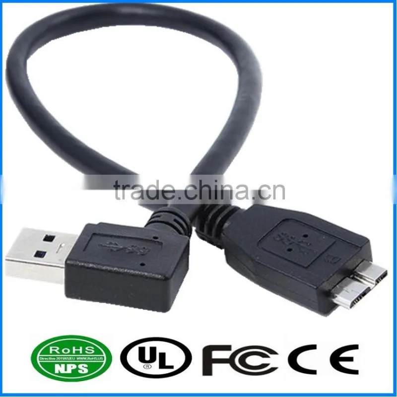 USB 2.0 AM To Micro B Cable 90 Degrees Right Angle Highspeed Connecting Datawire For Android Phone Charging Cable