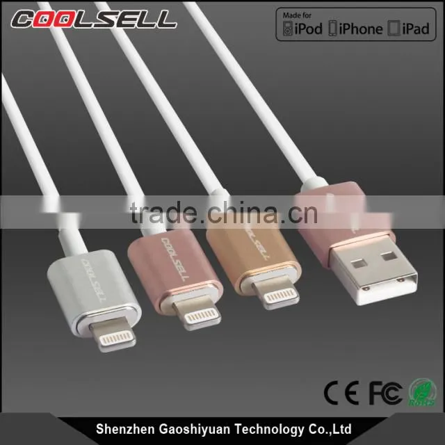 magnetic micro usb cable magnetic 8pin USB quick charging cable with LED display with metal shell for iPhone 6 6s 6plus 7