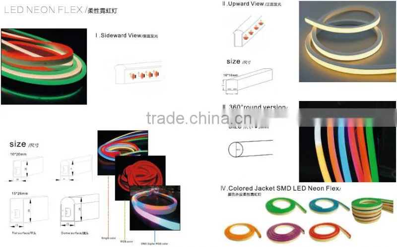 DIA 18mm 360 degree color changing led neon flexible tube