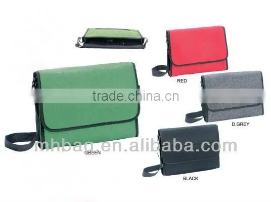 felting document bag with shoulder strap