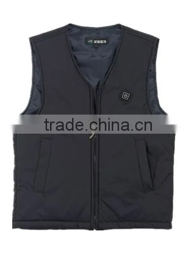 Best Quality Fashion Heating Leather elderly vest with high-tech electric heating clothing/elderly vest battery heated clothing/