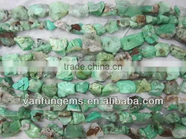 Natural Gemstone Beads Chrysoprase Rough Nuggets
