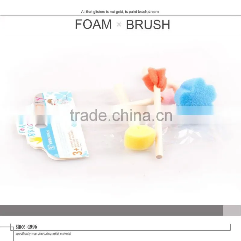 Best Quality DIY Wood Handle Sponge Paint Brush
