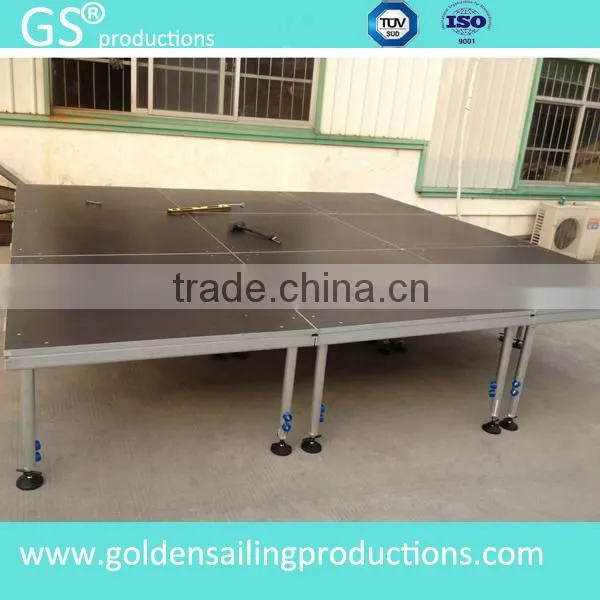 Adjustable height stage, 1m x 2m stage deck for performance