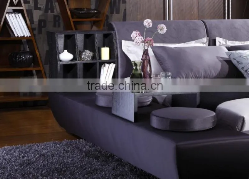 B1197A elegance comfy upholstered solid wood bed box bedroom bed