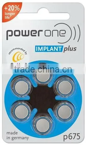 hearing aid battery power one zinc air hot sale 215 A10 A13 A675 A312