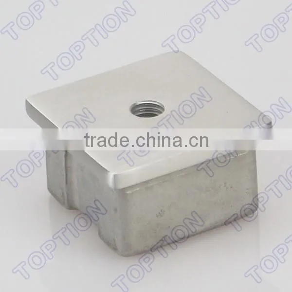 Stainless steel handrail balustrade tube end cap M8 thread suqare end cap