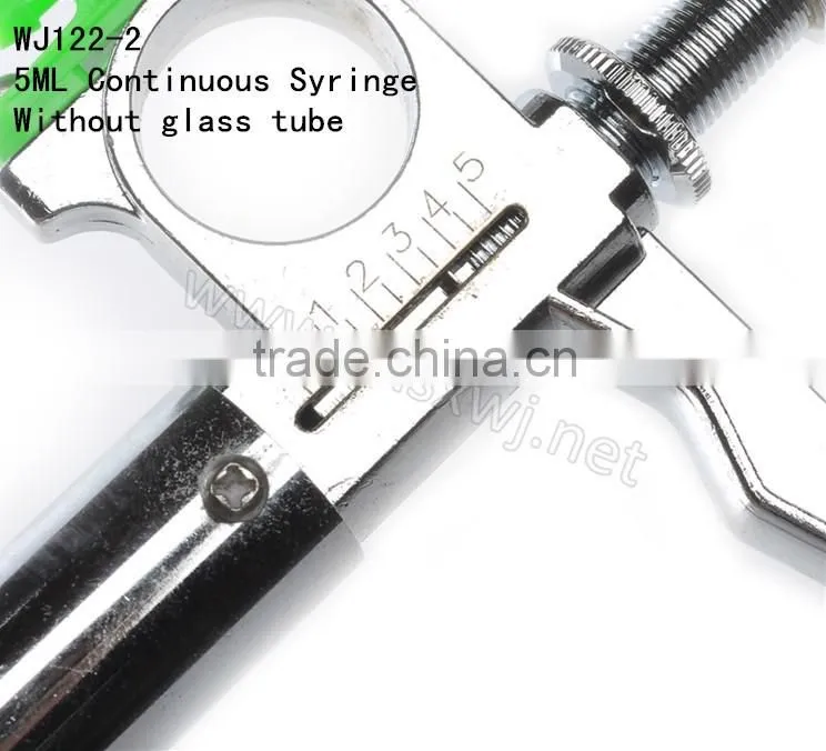 Metal Automatic Self Refill Vaccinate Syringe Without Glass Tube ,5ml , WJ122-2