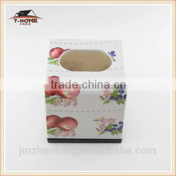 overflow preferential leather tissue box