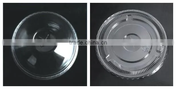 8oz 250ml PET disposable plastic cup with lid for smoothie milkshake