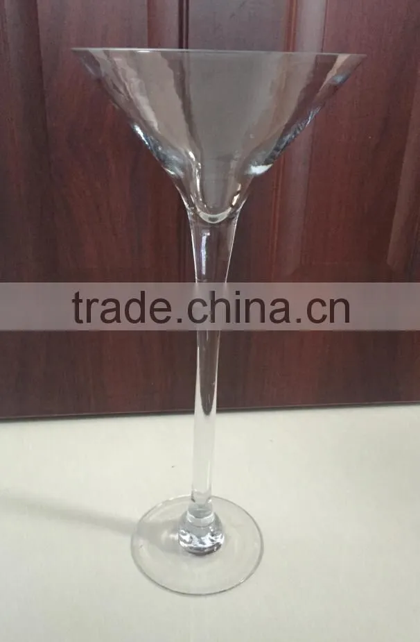 Wholesale Different Types Hand Made Long Stem Martini Glass Vase