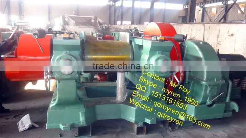 ALIBABA GOLDEN SUPPLIER Waste Tire Recycling Rubber Cracker Machine ce certification double-roller tire rubber crusher