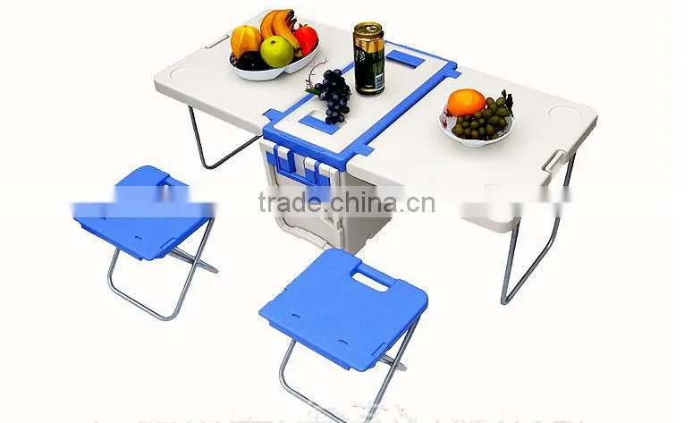 Travel Insulated Ice Box With Fold-able Table and Chair