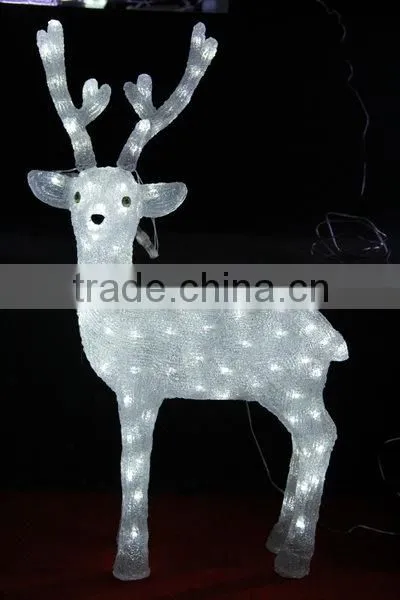Mini cheap 3D LED christmas acrylic deer motif holiday light