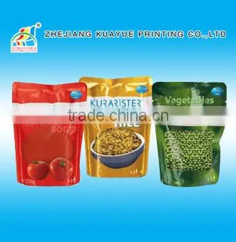 Customized New Durable Customized Resealable Stand up Pouch with Zipper, Stand Zipper Pouch - ISO/EU/FDA Approved!