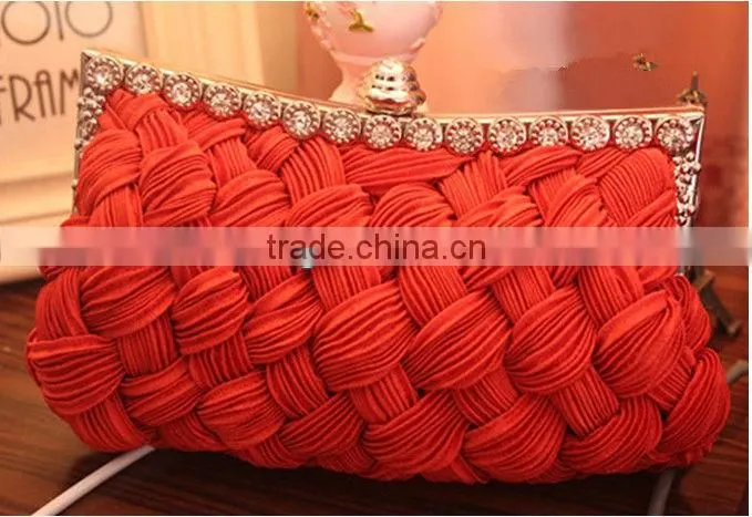 factory sell beautiful woven evening clutch bags vogue cluth bag lady hand bag