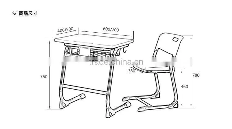 Cheap school desk set student tables chair sets adjustable desk