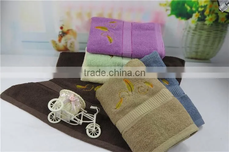 100% cotton luxury decorative border cotton bath towel