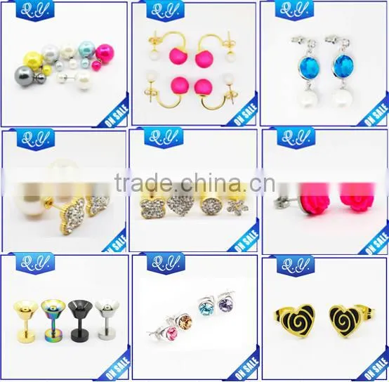 18K Gold Plated Jewelry Indian Earring Hoop Design Stainless Steel Ear Piercing Jewelry