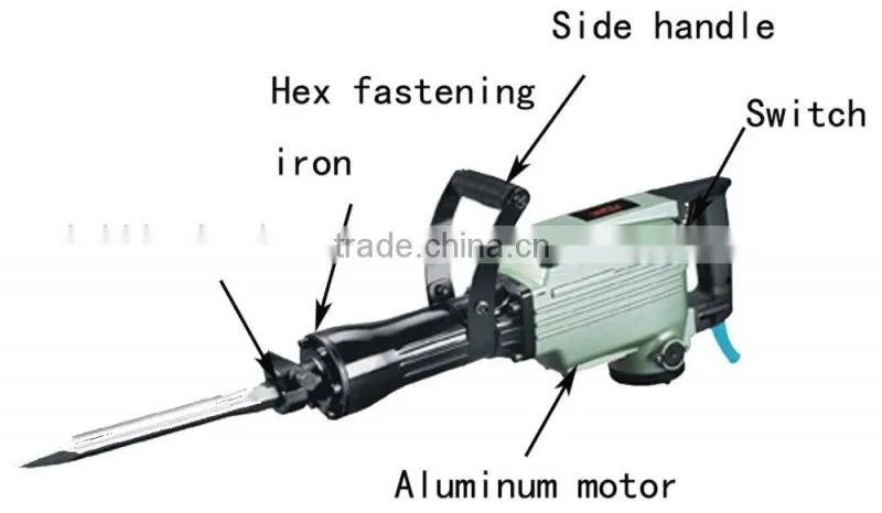 65 Demolition hammer ,2000w electric hammer drill ,electric breaker hammer drill