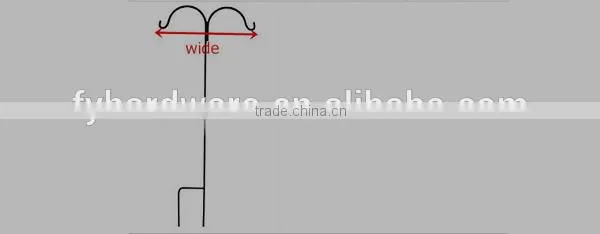 double hooks metal shepherd hook