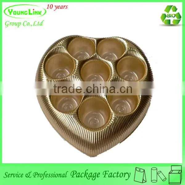 Six grid clear plastic cookie packaging tray