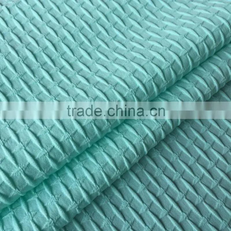 Spring Summer Polyester Woven Crumpled Fabric for Dress