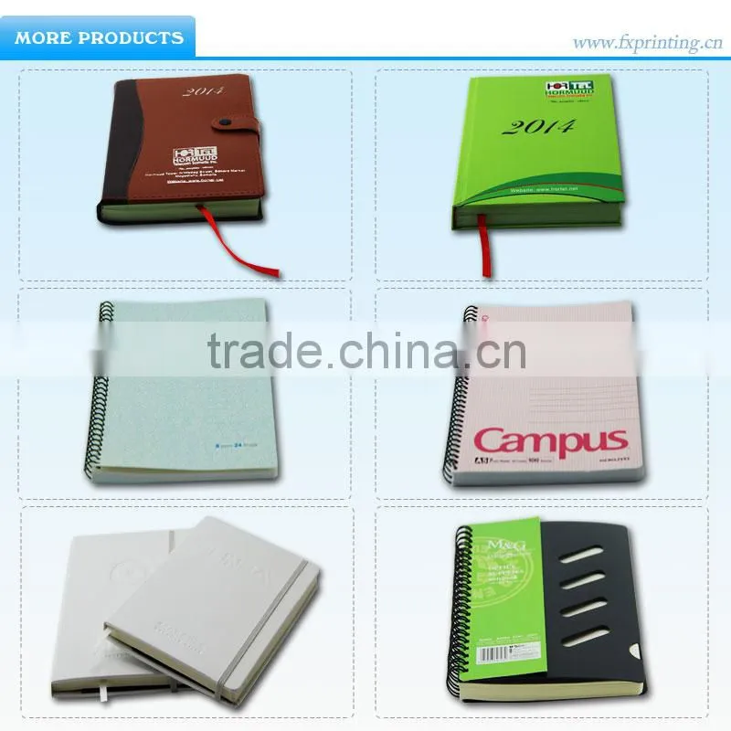 Colored 2016 A4 A5 A6 Sizes Leather Notebook Embossed