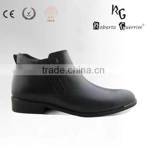Classic Black Leather Motorcycle Boot