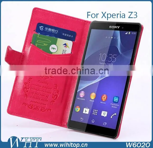 VINTAGE PU LEATHER BOOK WALLET CASE COVER FOR XPERIA Z3