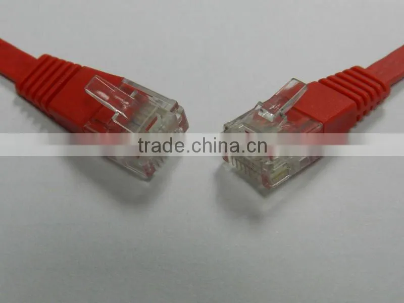 Red Color 3FT Tinned Copper Cat6 UTP Lan Cable